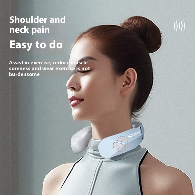 Electric Neck Massager EMS Pulse Rechargeable USB Cervical Traction Therapy Massage Stimulator Pain Relief Heating Function - Image 8