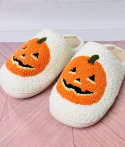 Cartoon Pumpkin Cotton Slippers Men And Women