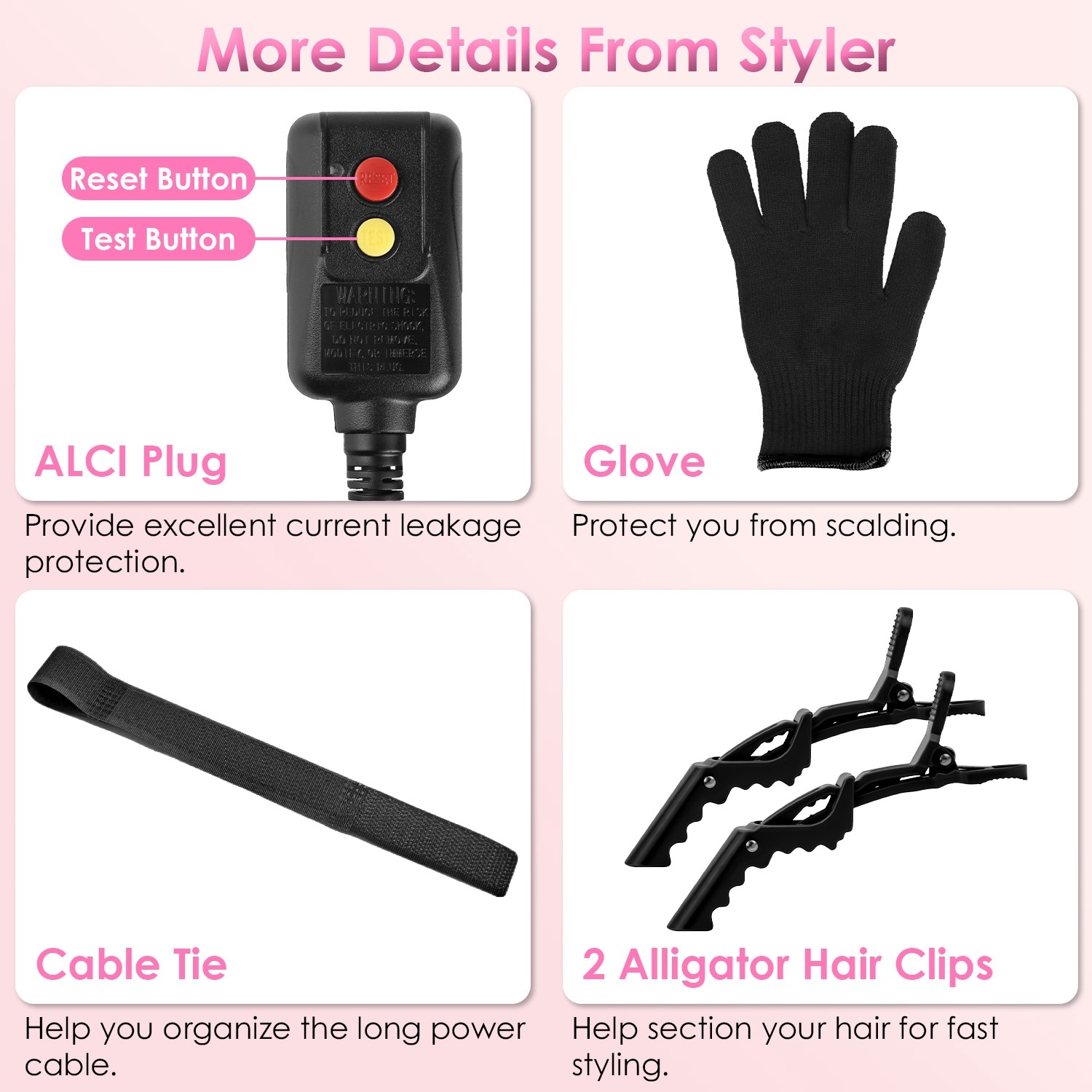 1Pc 5 In 1 Hot Air Styler Straightener Curler. Dryer Automatic Wrap Styler Hair - Image 4