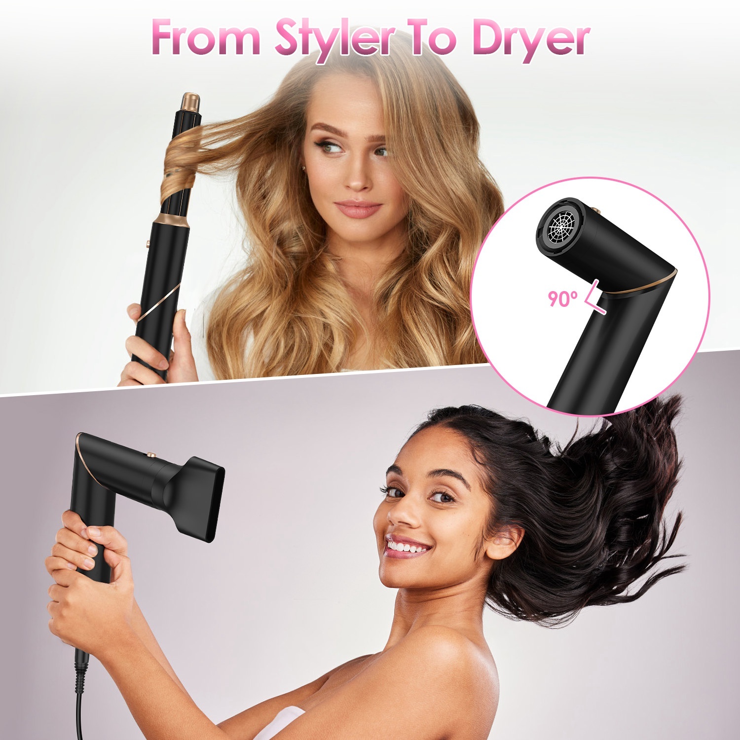 1Pc 5 In 1 Hot Air Styler Straightener Curler. Dryer Automatic Wrap Styler Hair - Image 8