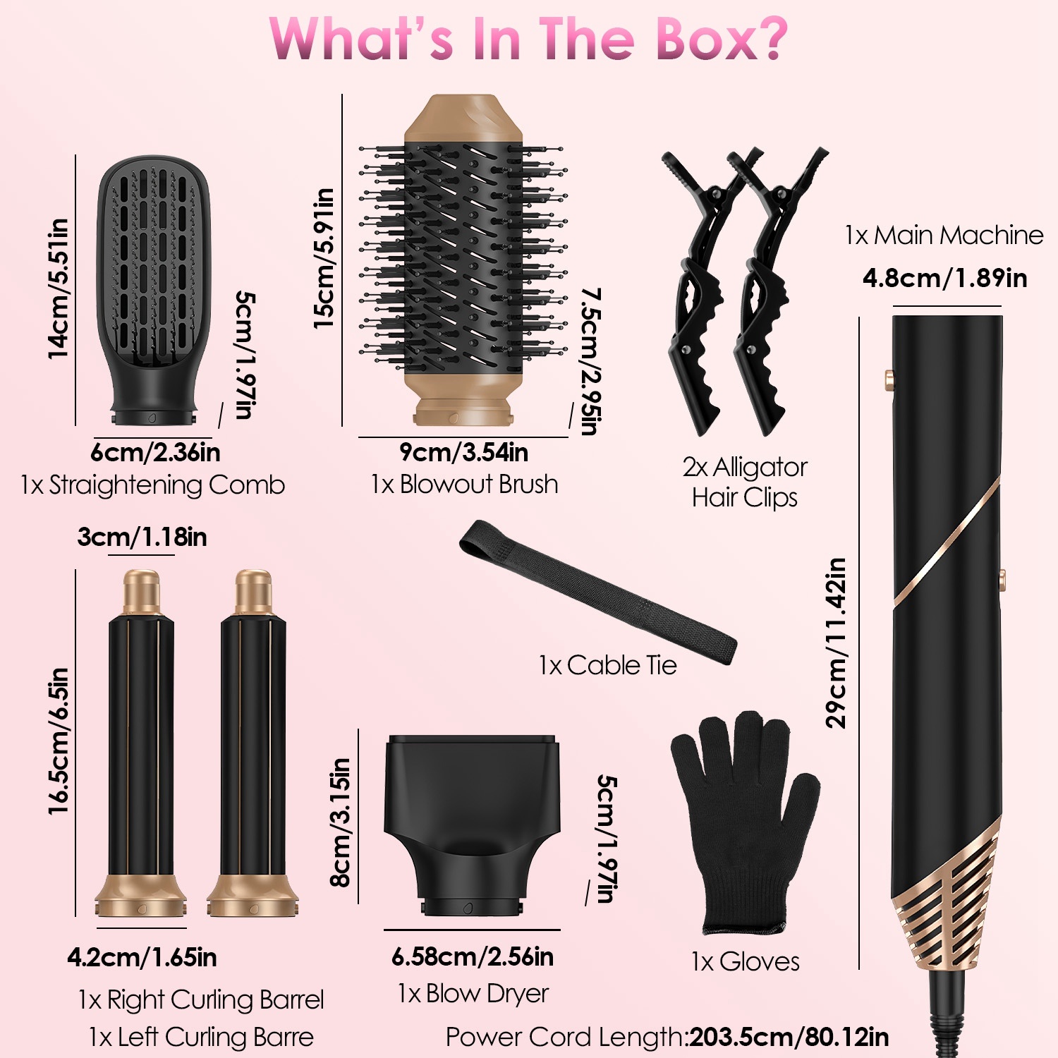 1Pc 5 In 1 Hot Air Styler Straightener Curler. Dryer Automatic Wrap Styler Hair - Image 10